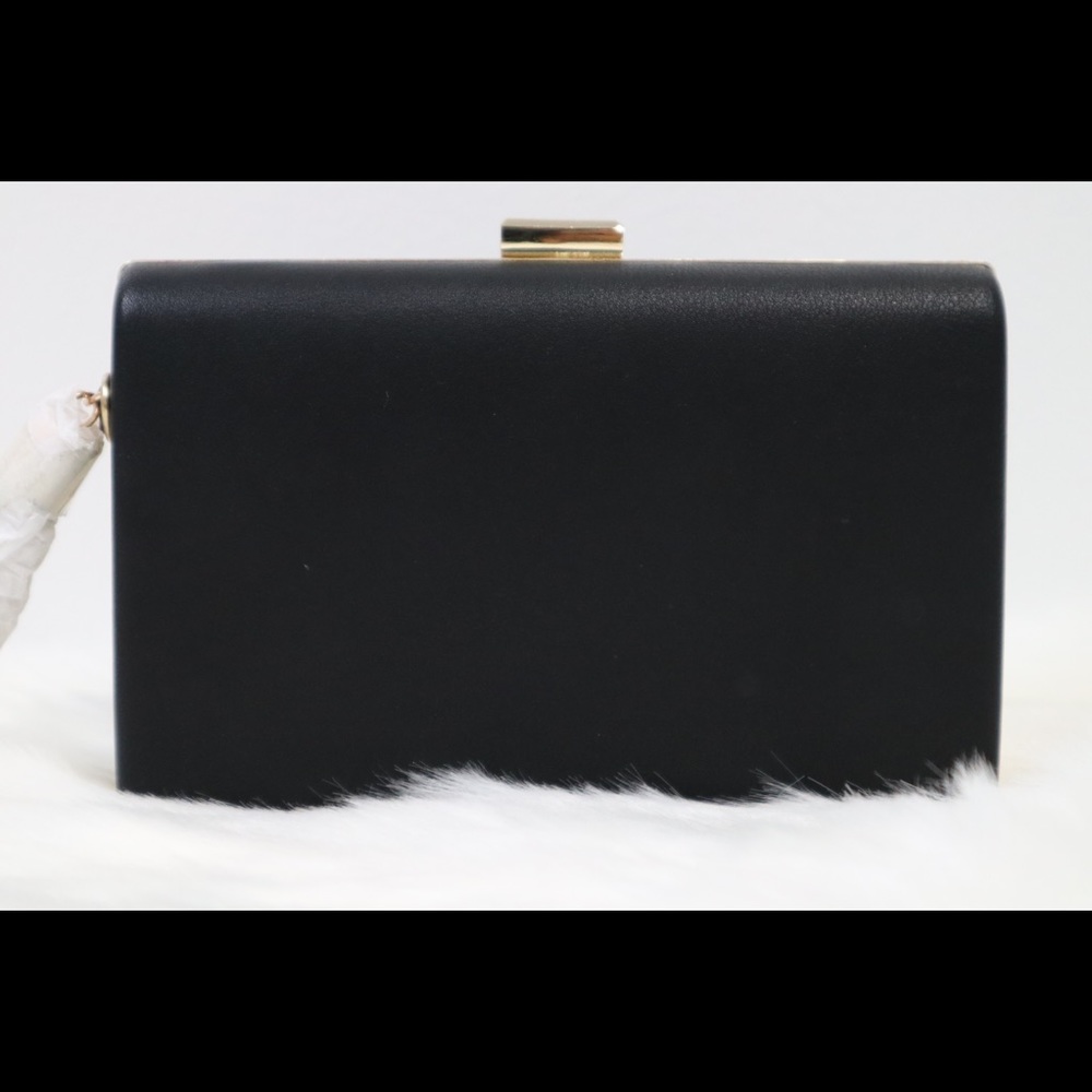 Black leather Clutch